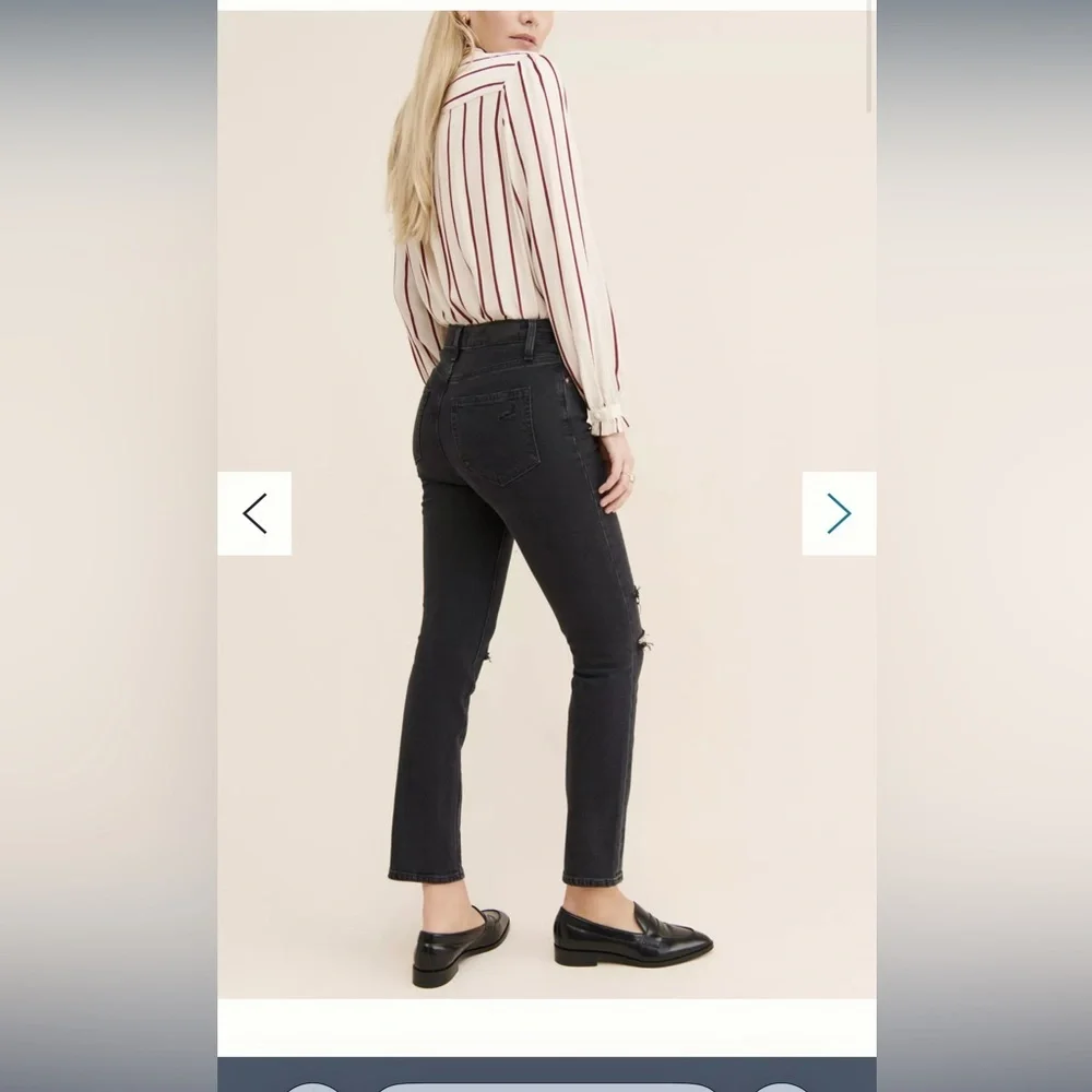 PAIGE Sarah High-Rise Slim Jeans size 27 in black